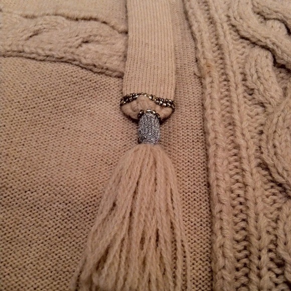 Nougat beige cardigan open front sweater NEW with tags - Picture 8 of 8